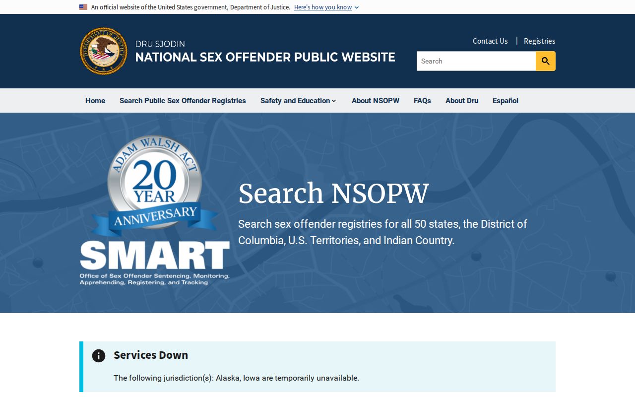 National sex offender lookup for Scott County cross-river searches